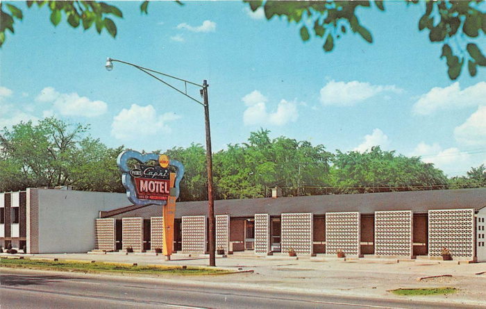 Capri Motel - Old Postcard Photo (newer photo)